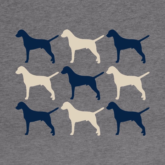 Dalmatian Dogs in Navy blue and Cream by Bridgett3602